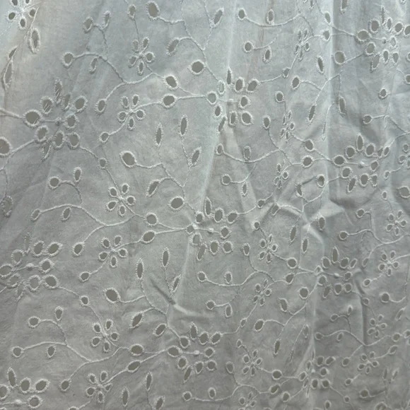 J Crew white eyelet long puff sleeve dress- fully lined- size 00 - Picture 5 of 10